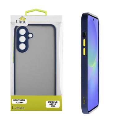 LIME ΘΗΚΗ SAMSUNG A36 5G A366 6.64" HARDSHELL FUSION FULL CAMERA PROTECTION BLUE WITH YELLOW KEYS