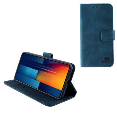 LIME ΘΗΚΗ XIAOMI POCO M6 PRO 4G 6.67" ESSENTIAL MAGNET BOOK STAND CLIP DARK BLUE