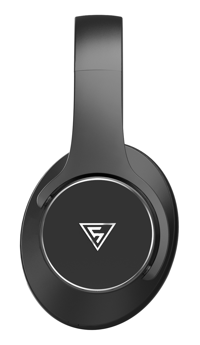 DOQAUS headphones DESIGN 1, ασύρματα & ενσύρματα, Φ40mm, 600mAh, μαύρα/καφέ - Image 3