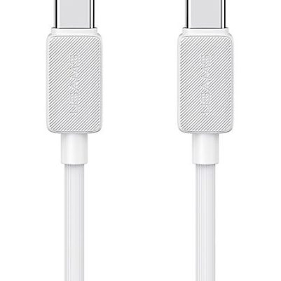 USAMS καλώδιο USB-C σε USB-C US-SJ691, 60W, 480Mbps, 1m, λευκό