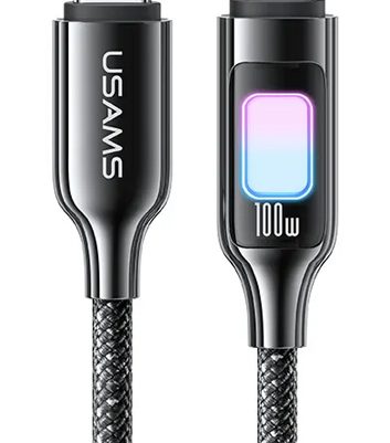 USAMS καλώδιο USB-C SJ750, 100W, 480Mbps, 1.2m, μαύρο