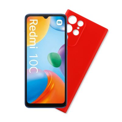 VOLTE-TEL ΘΗΚΗ XIAOMI REDMI 10C/REDMI 10 POWER 6.71" SILICON TPU CAMERA GUARD RED