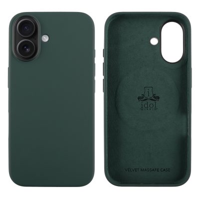 IDOL 1991 ΘΗΚΗ IPHONE 16 6.1" VELVET MAGSAFE TPU CAMERA GUARD LAKE GREEN