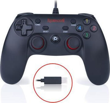 Redragon Saturn G807 Ενσύρματο Gamepad για PC Μαύρο