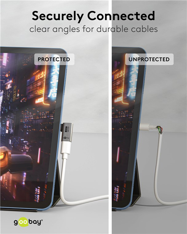 GOOBAY αντάπτορας USB-C 74441, γωνιακός 90°, USB4, 240W, 40Gbps, 8K, γκρι - Image 3