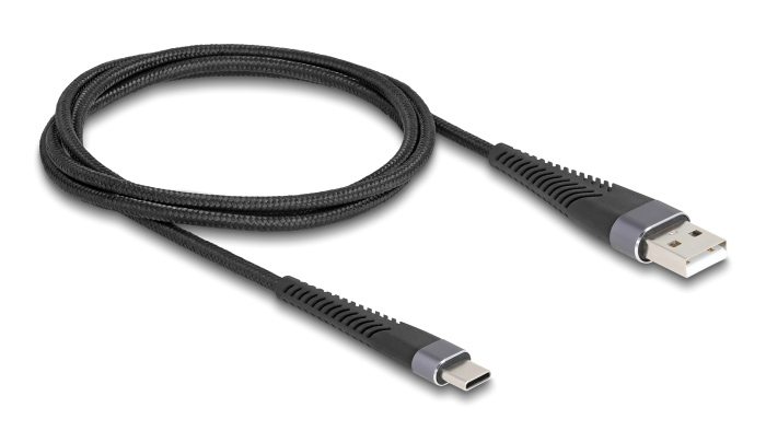 DELOCK καλώδιο USB σε USB-C 81121, 60W, 480Mbps, 1m, μαύρο - Image 2