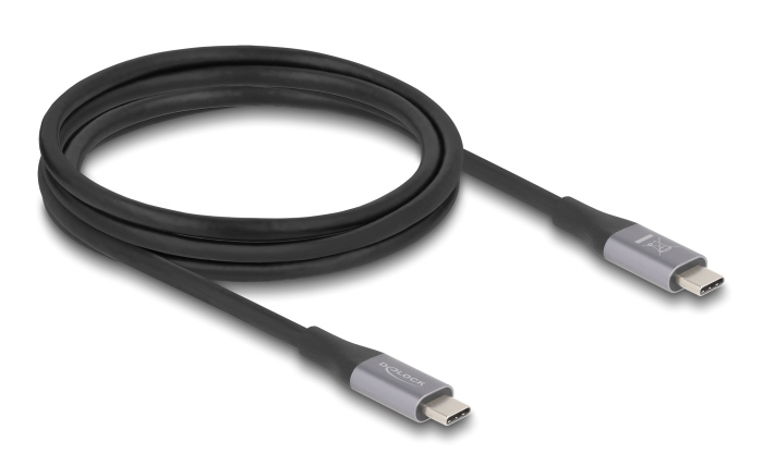 DELOCK καλώδιο USB-C 81192, 240W, 40 Gbps, 8K, 2m, E-Marker, μαύρο - Image 2