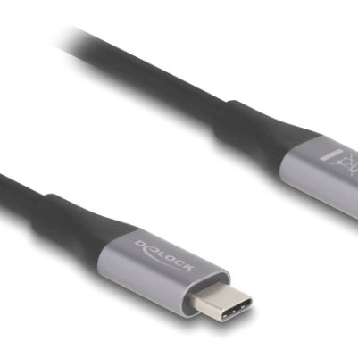 DELOCK καλώδιο USB-C 81192, 240W, 40 Gbps, 8K, 2m, E-Marker, μαύρο