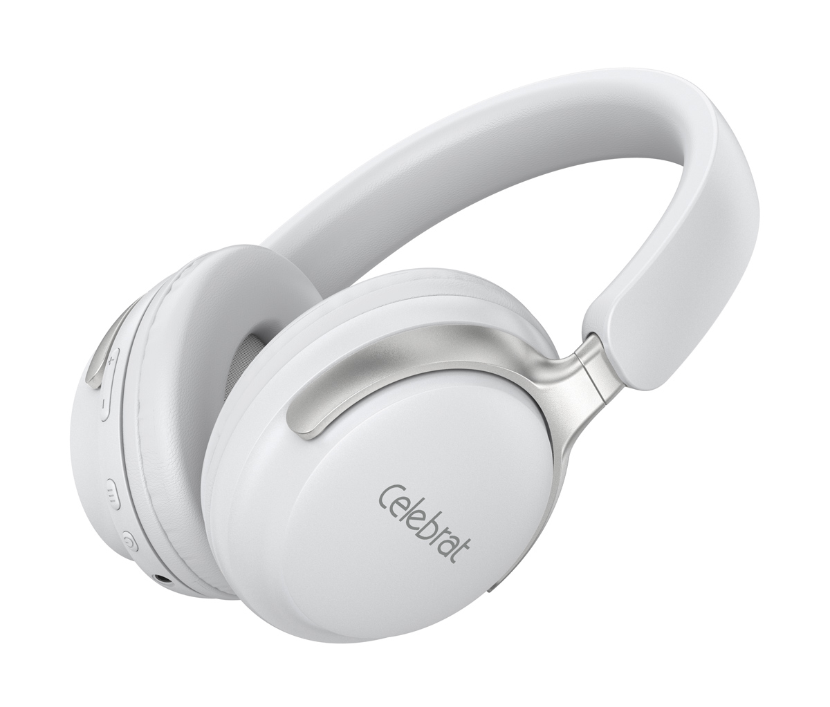 CELEBRAT headphones A40, ασύρματα & ενσύρματα, 40mm, 250mAh, λευκά - Image 3