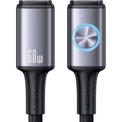 USAMS καλώδιο USB-C SJ752, 60W, 480Mbps, 1.2m, μαύρο