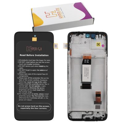 XIAOMI REDMI 13 4G/5G/ POCO M6 4G ΟΘΟΝΗ + TOUCH SCREEN + LENS + FRAME HF-560001N19A00 BLACK HYPER-FIX SERVICE PACK
