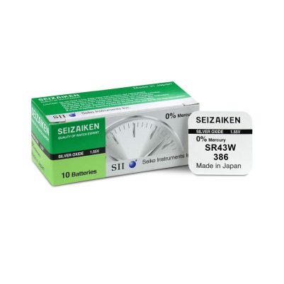 SEIZAIKEN SEIKO ΜΠΑΤΑΡΙΕΣ ΡΟΛΟΓΙΟΥ 386/SR43/186/SR43W/G12/AG12 1.55V 120mAh SILVER OXIDE 1 ΤΕΜ/BLISTER