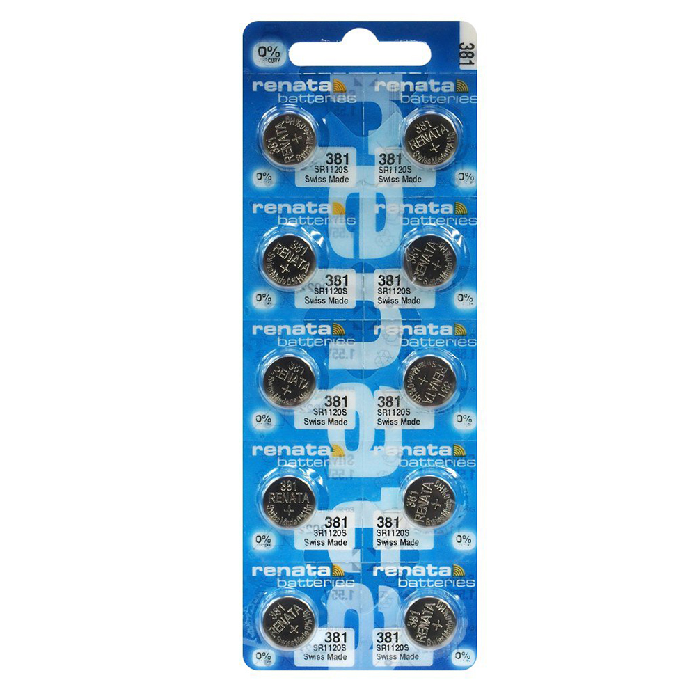 RENATA ΜΠΑΤΑΡΙΕΣ ΡΟΛΟΓΙΟΥ SR55/LR55/191/LR1120/381/G8/AG8 1.55V SILVER OXIDE 1 ΤΕΜ. 10/BLISTER