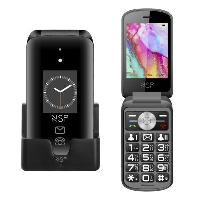 ΚΙΝΗΤΟ ΜΕ ΠΛΗΚΤΡΑ NSP 2700DS 2G FLIP 2.8" 128MB/64MB DUAL SIM RADIO-MP3/MP4 SOS BUTTON BLACK GR