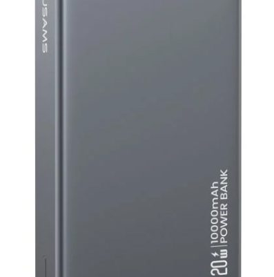 USAMS power bank CD242, magnetic wireless, USB-C έξοδος, 10000mAh, 20W, γκρι