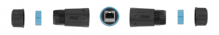 DELOCK αδιάβροχος αμφίδρομος σύνδεσμος RJ45 Cat.6A 86693, μπλε - Image 3