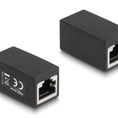 DELOCK σύνδεσμος RJ45 88003, θηλυκό σε θηλυκό, Cat.6, μαύρος