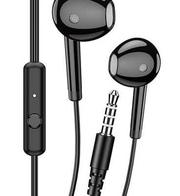 KAKUSIGA earphones με μικρόφωνο KSC-1301, 3.5mm σύνδεση, 14mm, 1.1m, μαύρα