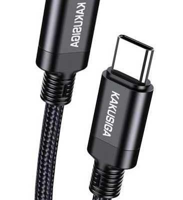 KAKUSIGA καλώδιο USB-C σε USB-C KSC-970, 60W, 480Mbps, 1m, μαύρο