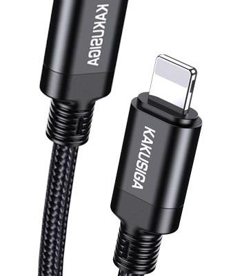 KAKUSIGA καλώδιο Lightning σε USB-C KSC-970, 27W, 480Mbps, 1m, μαύρο