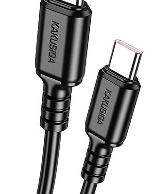 KAKUSIGA καλώδιο USB-C σε USB-C KSC-982, 60W, 480Mbps, 1m, μαύρο