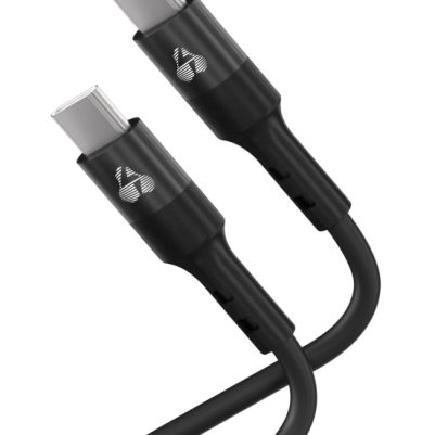 POWERTECH καλώδιο USB-C PTR-0163, σιλικόνης, 60W, 480Mbps, 1m, μαύρο