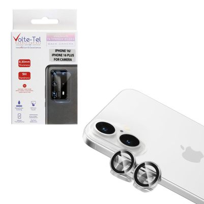 VOLTE-TEL CAMERA GLASS COVER IPHONE 16 / 16 PLUS 9H 0.30MM PREMIUM EASY APPLICATION ICE SILVER