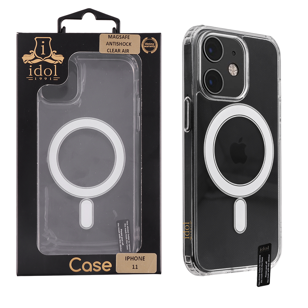 IDOL 1991 ΘΗΚΗ IPHONE 11 6.1" MAGSAFE ANTISHOCK CLEAR AIR BACK COVER TPU CAMERA GUARD ΔΙΑΦΑΝΗ