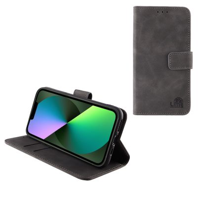 LIME ΘΗΚΗ IPHONE 13 6.1" ESSENTIAL MAGNET BOOK STAND CLIP GREY