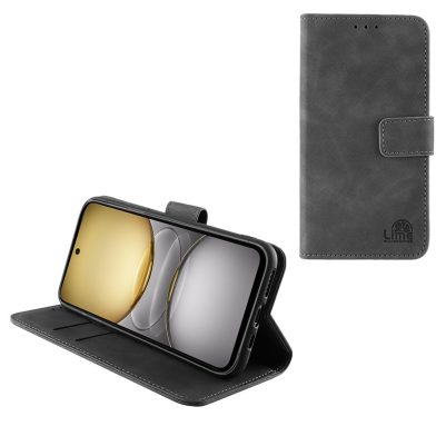 LIME ΘΗΚΗ REALME C75 6.75" ESSENTIAL MAGNET BOOK STAND CLIP GREY