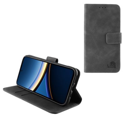 LIME ΘΗΚΗ XIAOMI POCO F7 PRO 6.67" ESSENTIAL MAGNET BOOK STAND CLIP GREY
