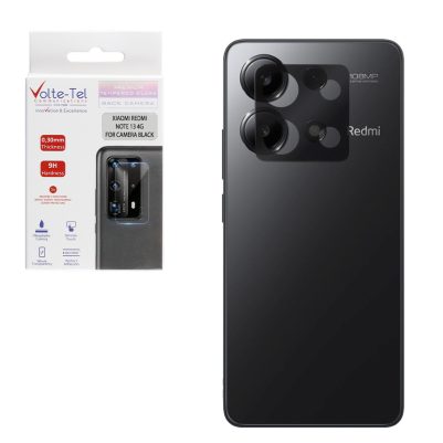 VOLTE-TEL TEMPERED GLASS XIAOMI REDMI NOTE 13 4G 6.67" 9H 0.25mm 3D CURVED FOR CAMERA BLACK