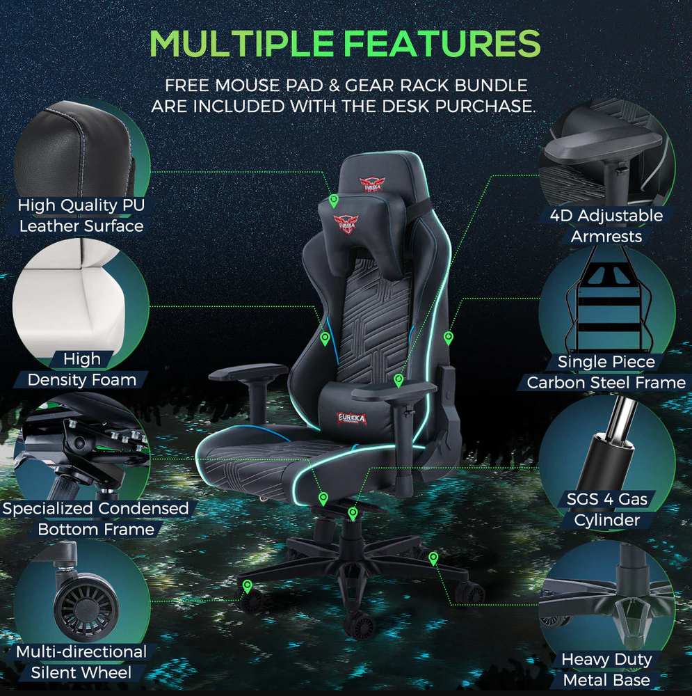 Gaming Καρέκλα - Eureka Ergonomic® ERK-YYK-GC-03 - Image 5