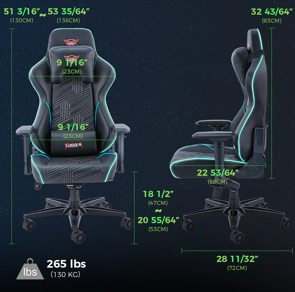 Gaming Καρέκλα - Eureka Ergonomic® ERK-YYK-GC-03 - Image 6