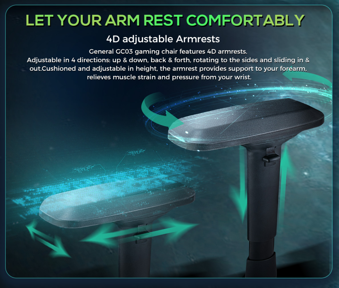 Gaming Καρέκλα - Eureka Ergonomic® ERK-YYK-GC-03 - Image 9