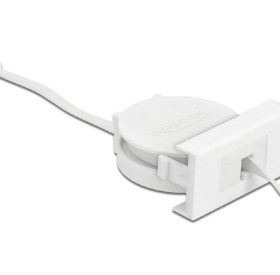 DELOCK module καλώδιο τροφοδοσίας Easy 45 81376, ανασυρόμενο 50cm, λευκό