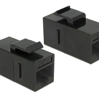 DELOCK Keystone module RJ45 86381, θηλυκό σε θηλυκό, Cat 6 UTP, μαύρο
