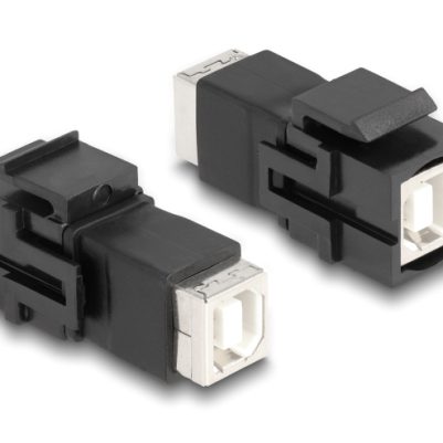 DELOCK Keystone module USB Type-B 86600, θηλυκό σε θηλυκό, μαύρο