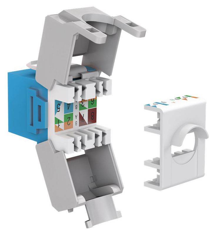 GOOBAY Keystone module RJ45 CAT 6A 90688, UTP, μπλε - Image 2