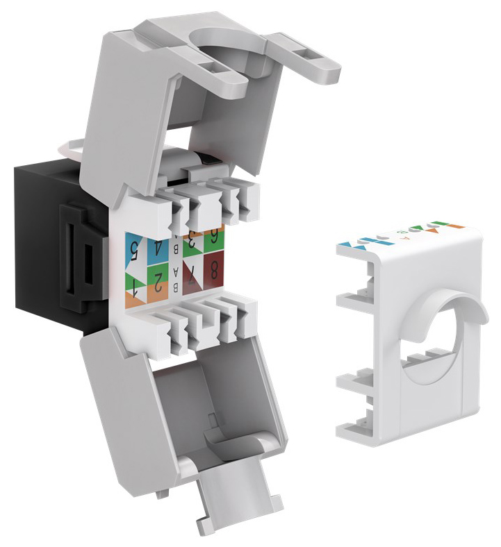 GOOBAY Keystone module RJ45 CAT 6A 90692, UTP, μαύρο - Image 2