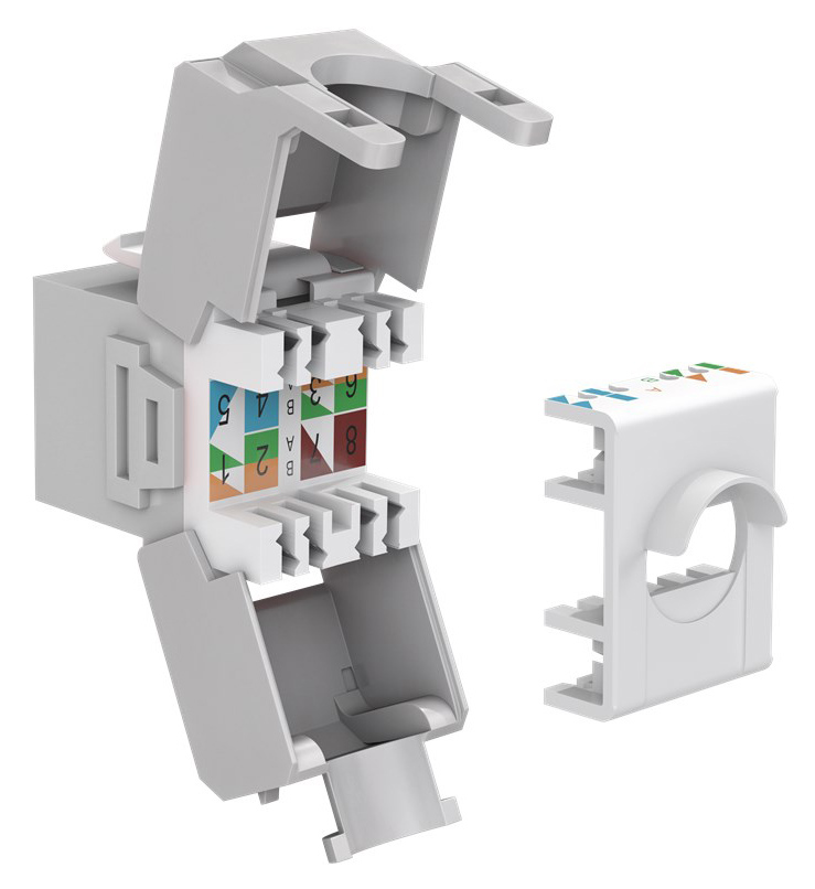 GOOBAY Keystone module RJ45 CAT 6A 90693, UTP, γκρι - Image 2