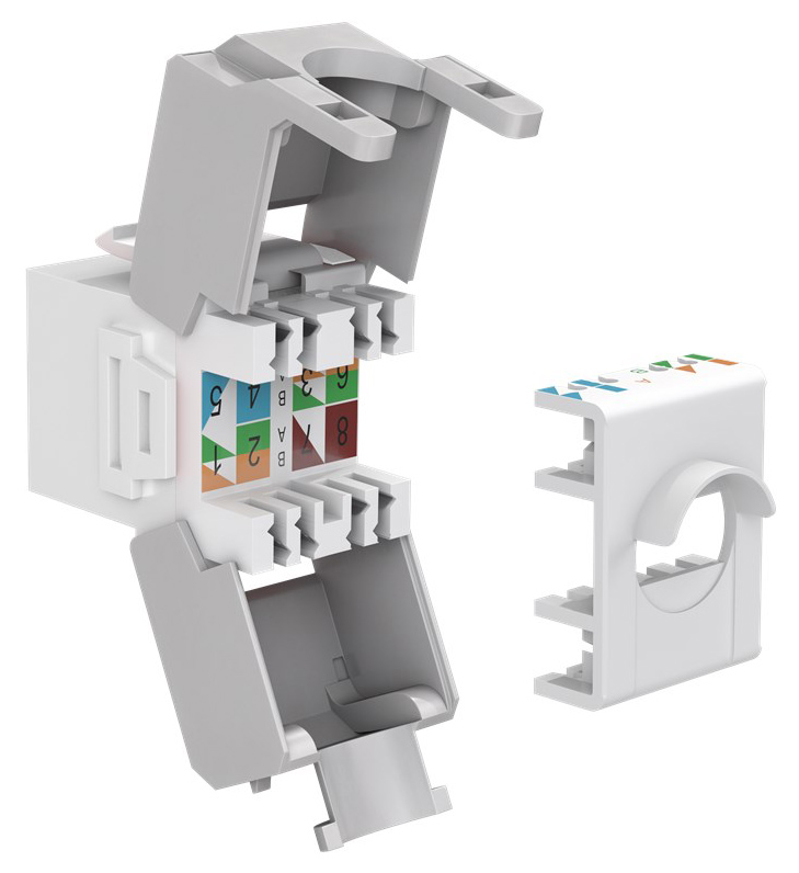 GOOBAY Keystone module RJ45 CAT 6A 90867, UTP, λευκό - Image 2