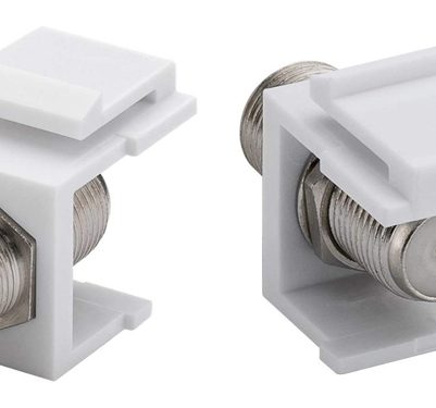 POWERTECH F-Coupler adapter CAB-N154 για patch panel, λευκό