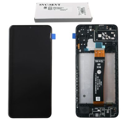 SAMSUNG A04s A047 ΟΘΟΝΗ+TOUCH SCREEN + LENS + FRAME GH82-29805A/GH82-29806A BLACK ORIGINAL SERVICE PACK