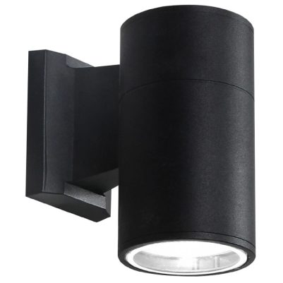 POWERTECH φωτιστικό τοίχου HLL-0189 για GU10 λάμπα, μεταλλικό, IP65, μαύρο