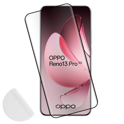 IDOL 1991 TEMPERED GLASS OPPO RENO13 PRO 5G 6.83" 9H 0.30mm 3D FULL GLUE SEMI CURVED FINGER UNLOCK BLACK + SQUEEZY CARD