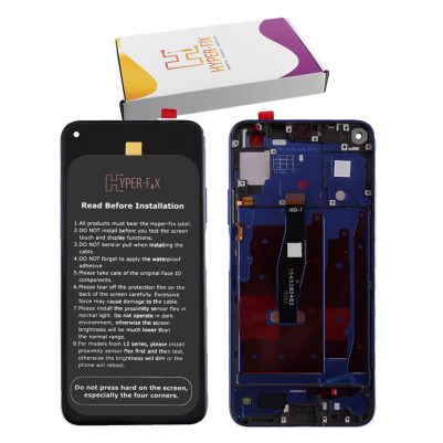 HONOR 20/HUAWEI NOVA 5T ΟΘΟΝΗ + TOUCH SCREEN + LENS + FRAME HF-02352TNQ BLUE HYPER-FIX SERVICE PACK