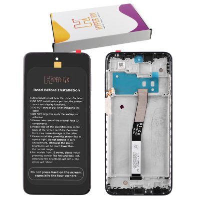XIAOMI REDMI NOTE 9 PRO/NOTE 9 PRO MAX/NOTE 9S ΟΘΟΝΗ + TOUCH SCREEN + LENS + FRAME HF-560003J6A100 BLUE HYPER-FIX SERVICE PACK