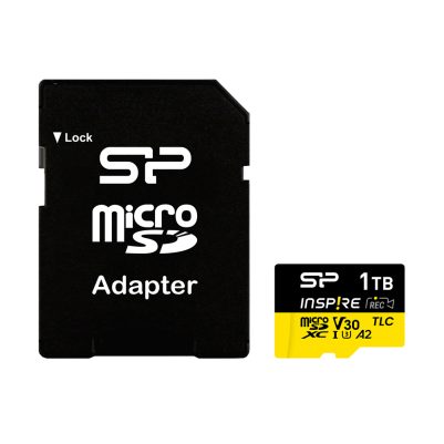 SILICON POWER micro SDXC 1TB CLASS 10 UHS-I U3 A2 V30 INSPIRE DDR200/WA R170/W160 MB/S + SD ADAPTOR SP001TBSTXLA2V1NSP