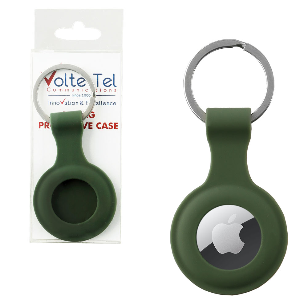 VOLTE-TEL ΜΠΡΕΛΟΚ ΣΙΛΙΚΟΝΗΣ VELVET ΓΙΑ AIRTAG KHAKI